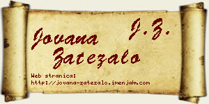 Jovana Zatezalo vizit kartica